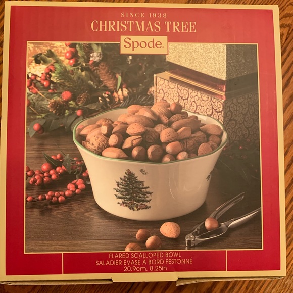 Christmas Tree Spode Flared Scalloped Bowl LIST FOR ONE (FINAL PRICE) - Picture 1 of 8